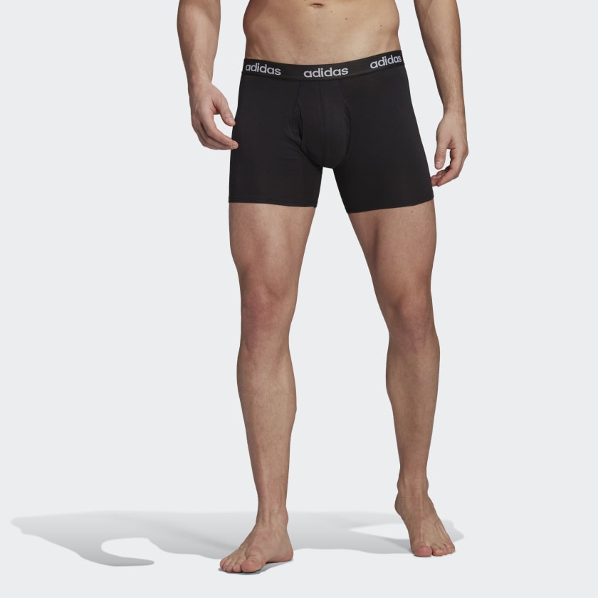 [CHÍNH HÃNG] Adidas ESSENTIALS Logo Boxer Briefs 2 Pack - Grey/Black GN2072