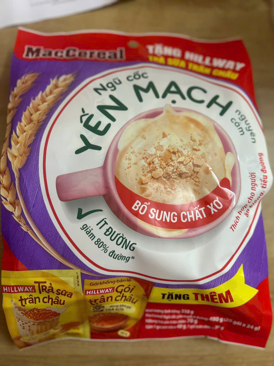 Ngũ cốc Yến mạch Maccereal (Bịch 20 gói x 24gr) - Hàng tách khuyến mãi có dính keo