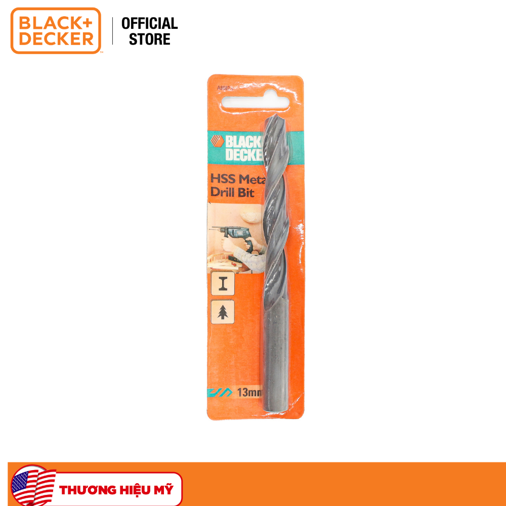 BLACK+DECKER - A8087 Mũi khoan sắt HSS 13mm