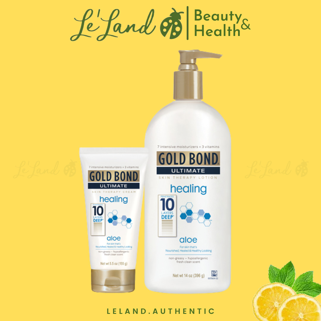 Bill US - Kem trị liệu cho da khô Gold Bond Ultimate Skin Therapy Cream Healing nhiều size