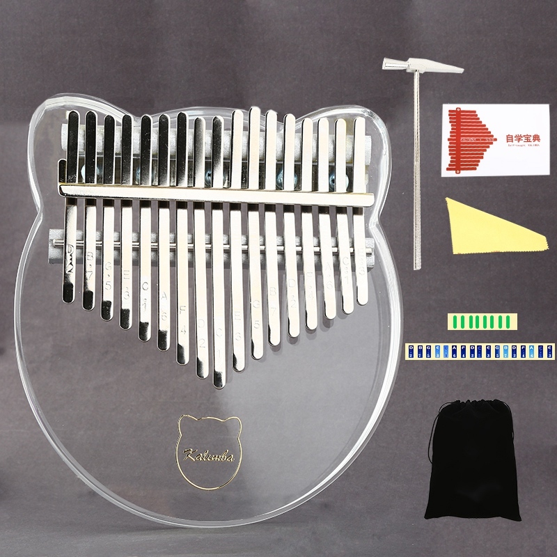 17 Key Kalimba Acrylic Thumb Piano 17 Keys Mbira Transparent Keyboard Instrument Malaysia