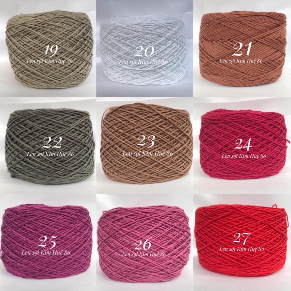 Sợi cotton Việt Nam 1mm (từ màu 01 đến màu 50)