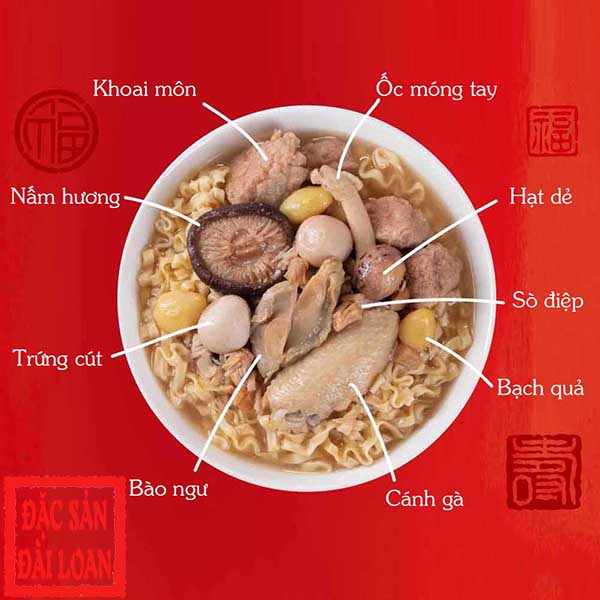 Mì Phật Nhảy Tường Đài Loan (Chay - Mặn)