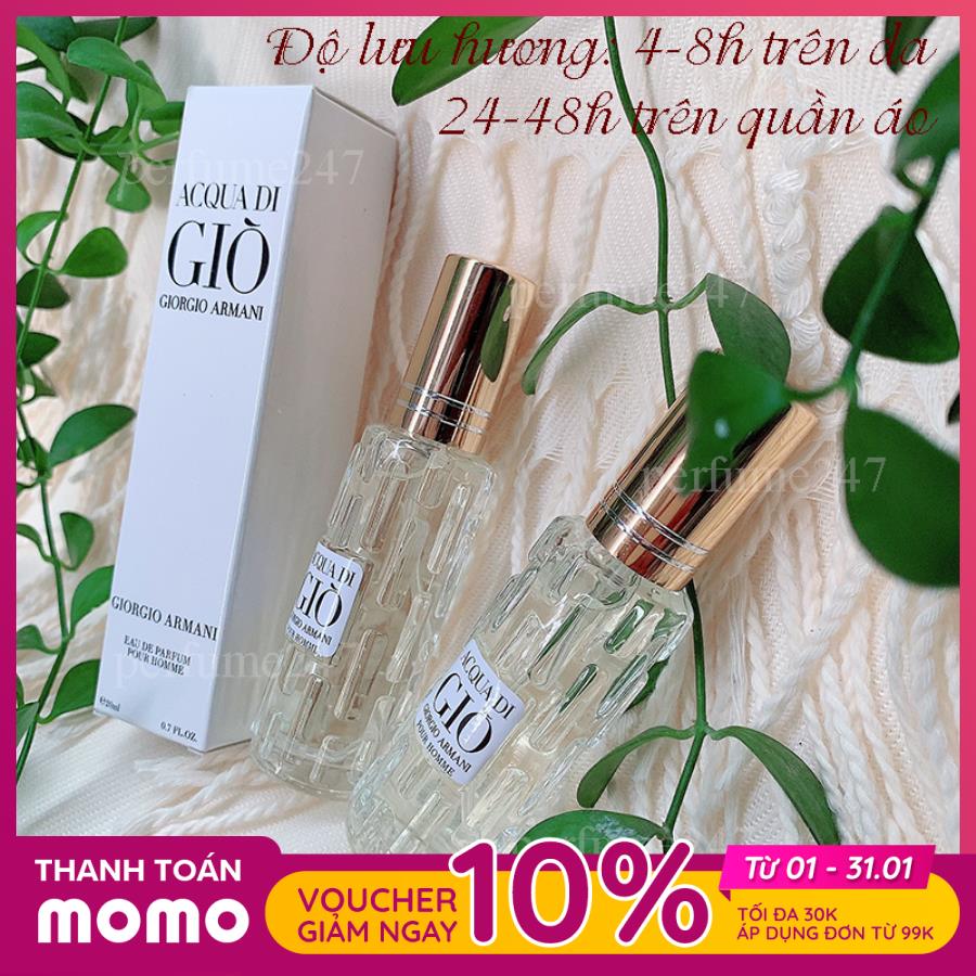 [HCM]COMBO 2 CHAI NƯỚC HOA NAM GIÒ TRẮNG 20ML