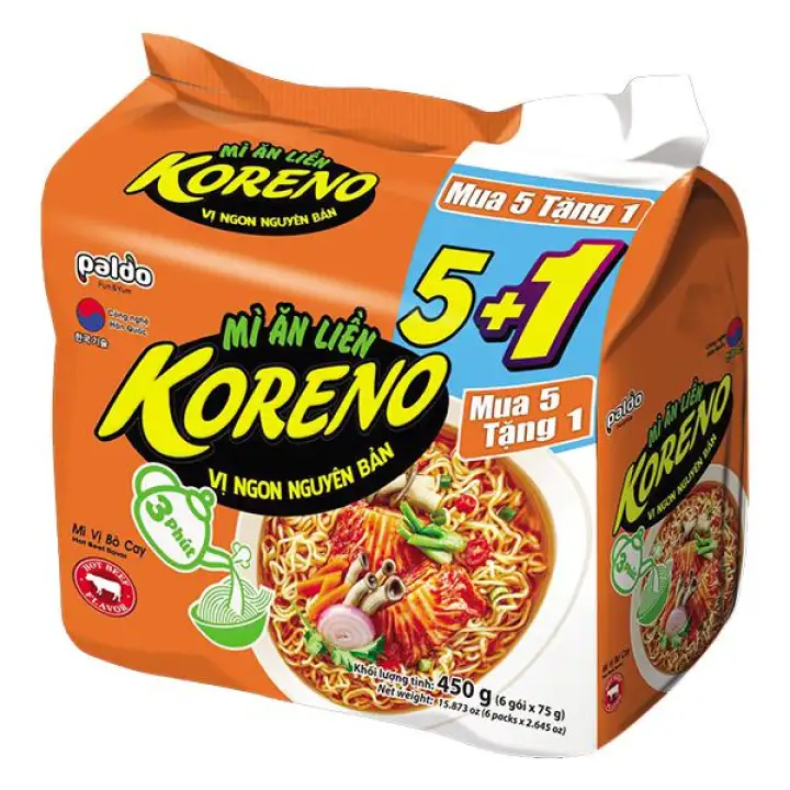 Mì koreno vị kim chi 75gram/gói