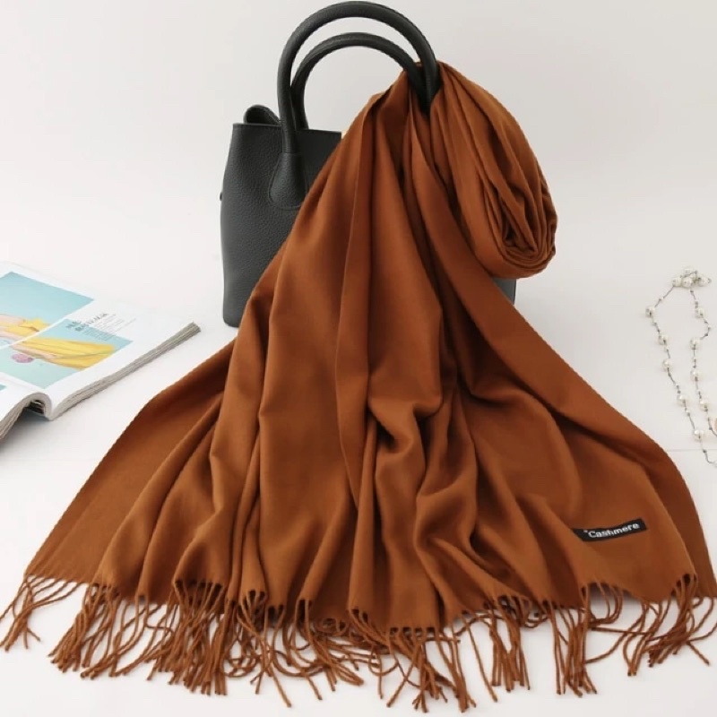 idee Khăn choàng quàng cổ cashmere mùa thu đông