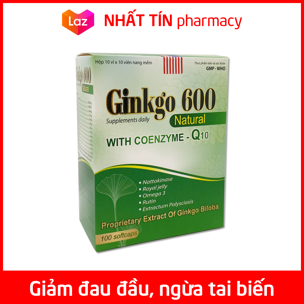 Bổ não GINKGO 600 nattokinase omega 3 dầu gấc ngăn ngừa tai biến giảm đau