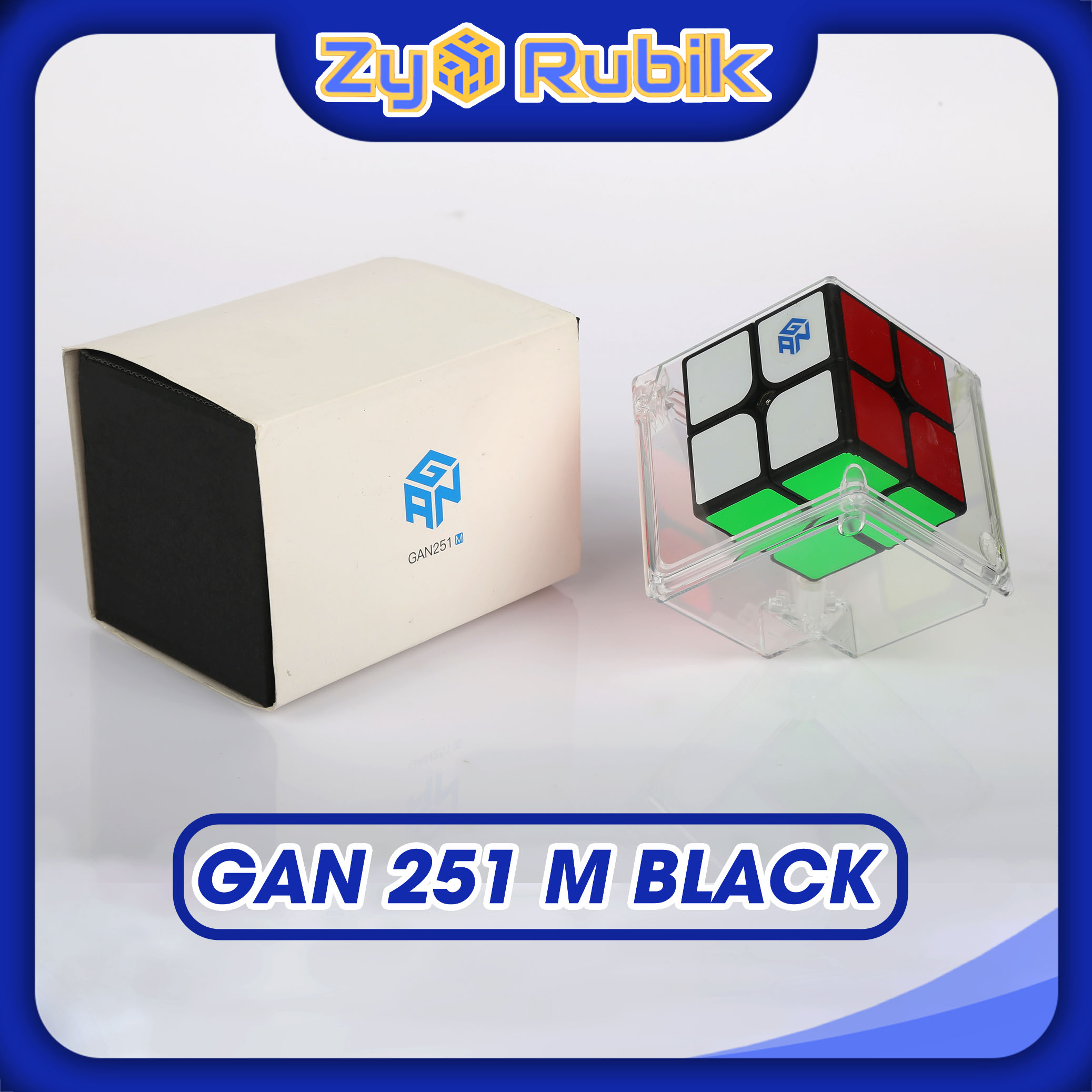 Rubik 2x2 GAN 251 M Sticker Black Màu Đen Có Nam Châm