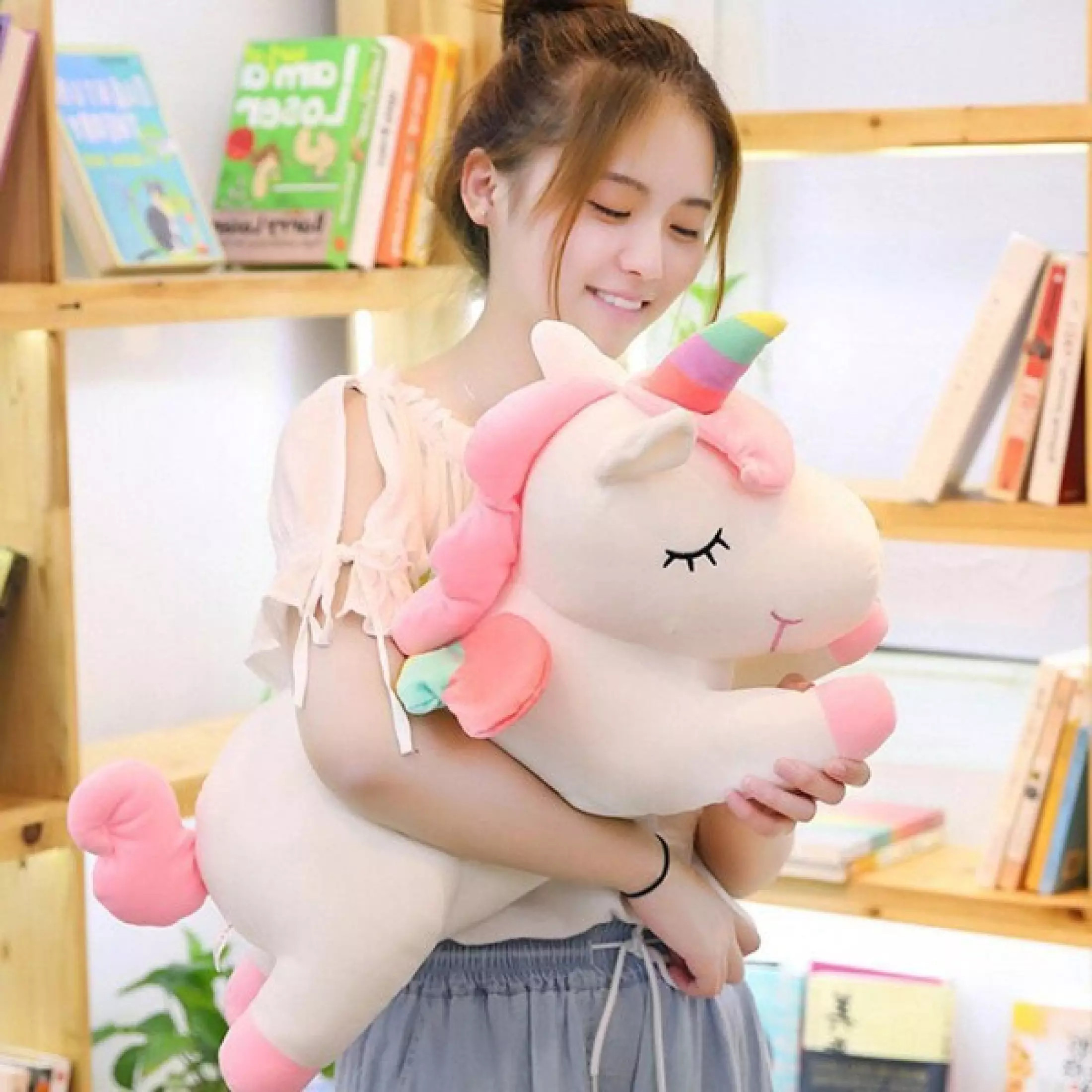 Gối Mền 3 Trong 1 Gấu Bông Kỳ Lân Dài 60cm, Gấu Bông Pony Nhập Khẩu, Hình Như Nào Mẫu Như vậy