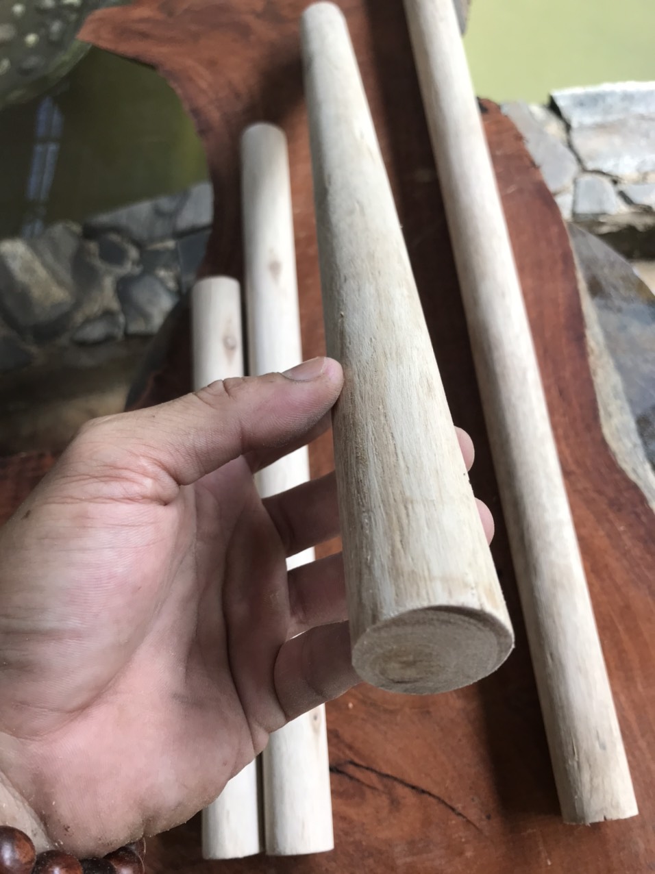 Combo 30 thanh gỗ tròn 3cm, dài 120cm
