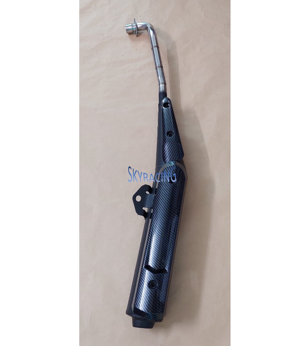 Pô spark Êm gắn cho xe Sirius xăng cơ tặng kèm ốp pô màu cacbon