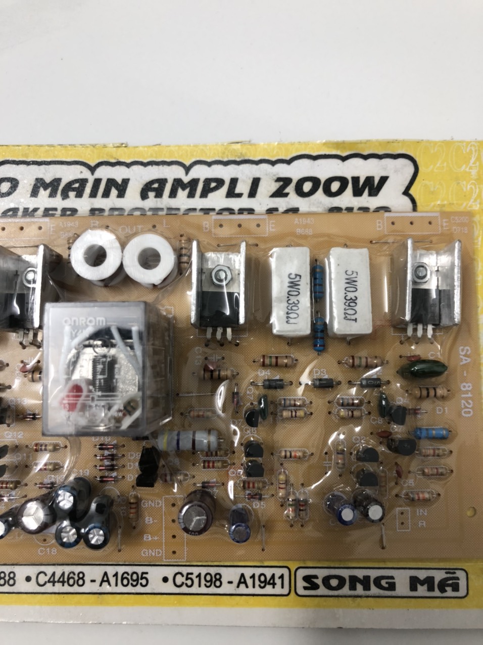 MẠCH CÔNG SUẤT AMPLY 4 SÒ 200W- 2 KÊNH SA8120