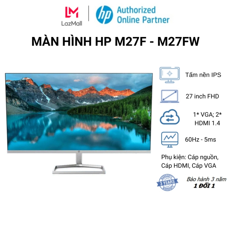 Bảng giá [Trả góp 0%]Màn hình máy tính HP M27F/ M27FW 27 inch FHD IPS Phong Vũ