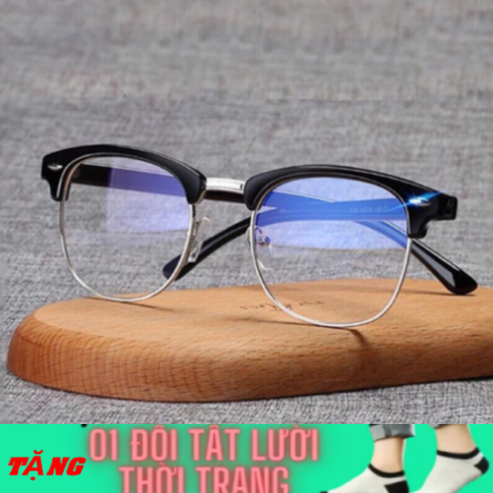 Kính nữa gọng nam nữ  hàng đẹp như hình 100% (viền trắng) + Tặng đôi vớ thời trang