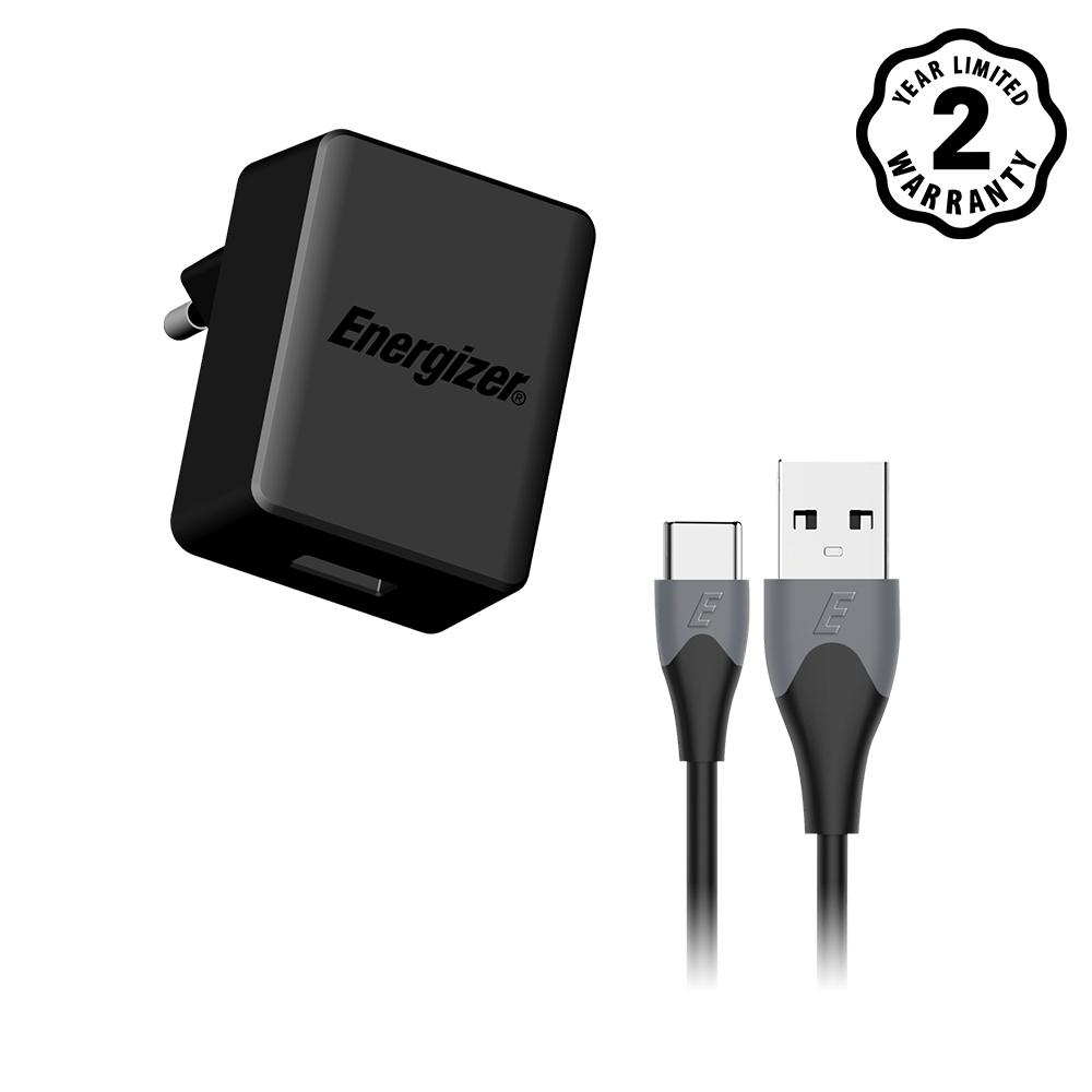 SẠC ENERGIZER QUICK CHARGE QUALCOMM 3.0 18W KÈM CÁP USB TYPE-C - AC1Q3EUUC23