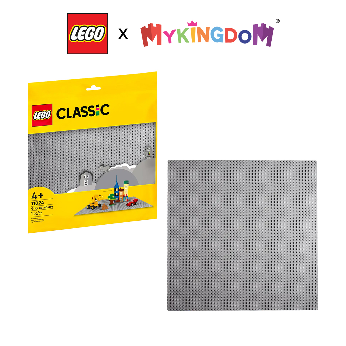 Đồ Chơi Lắp Ráp Đế Lắp Ráp Màu Xám LEGO CLASSIC 11024 (1 chi tiết)