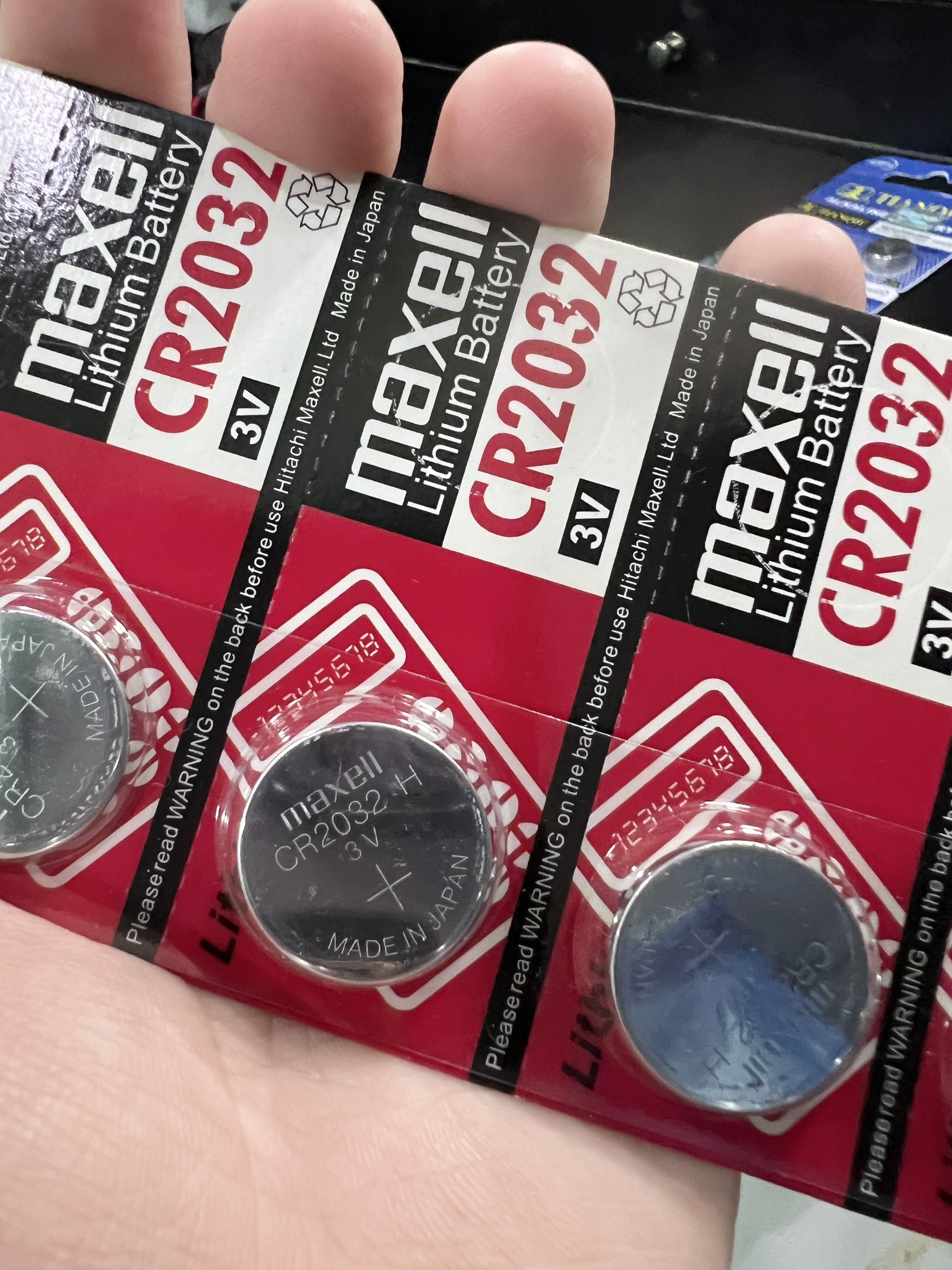 Combo vỉ 5 viên pin nút MAXELL CR2032 Lithium 3V