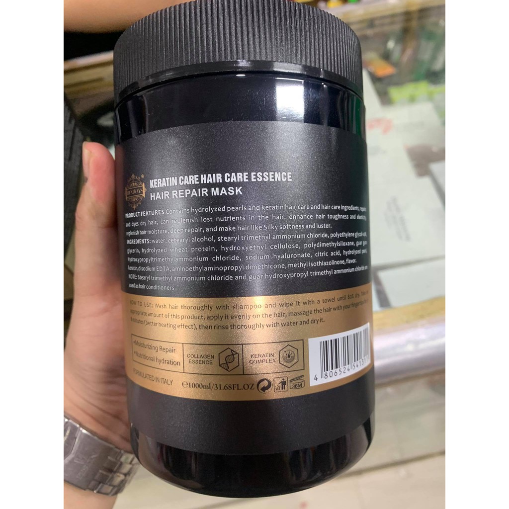Kem hấp ủ tóc Heniways Protein Brazilian 1000ml