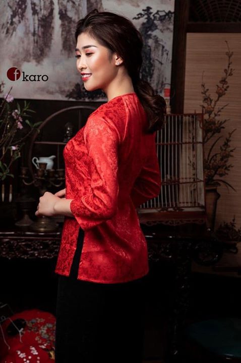 Mẫu bà ba G04 Đồ lam đi chùa