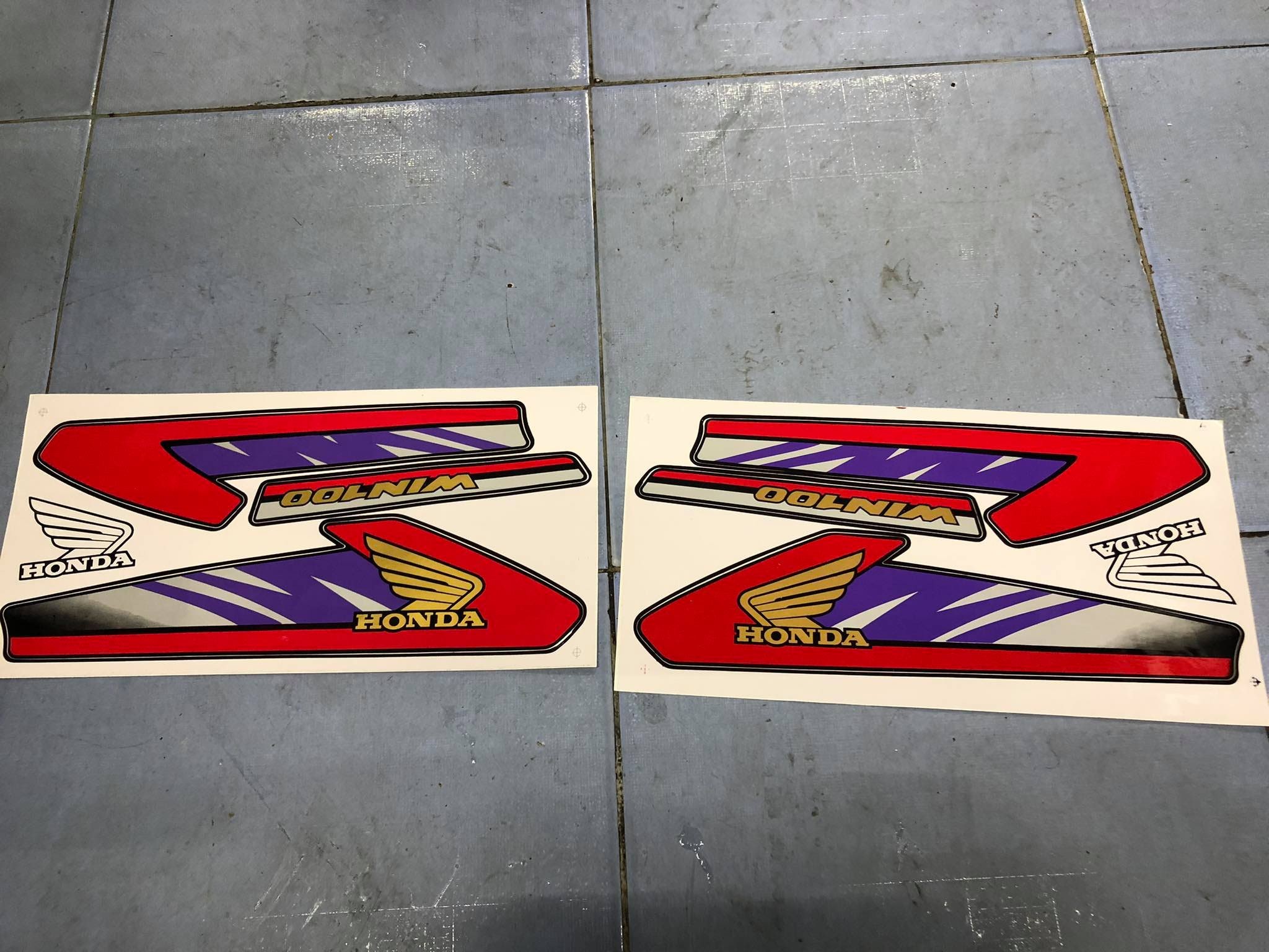 bộ tem cho xe honda win 100-đỏ