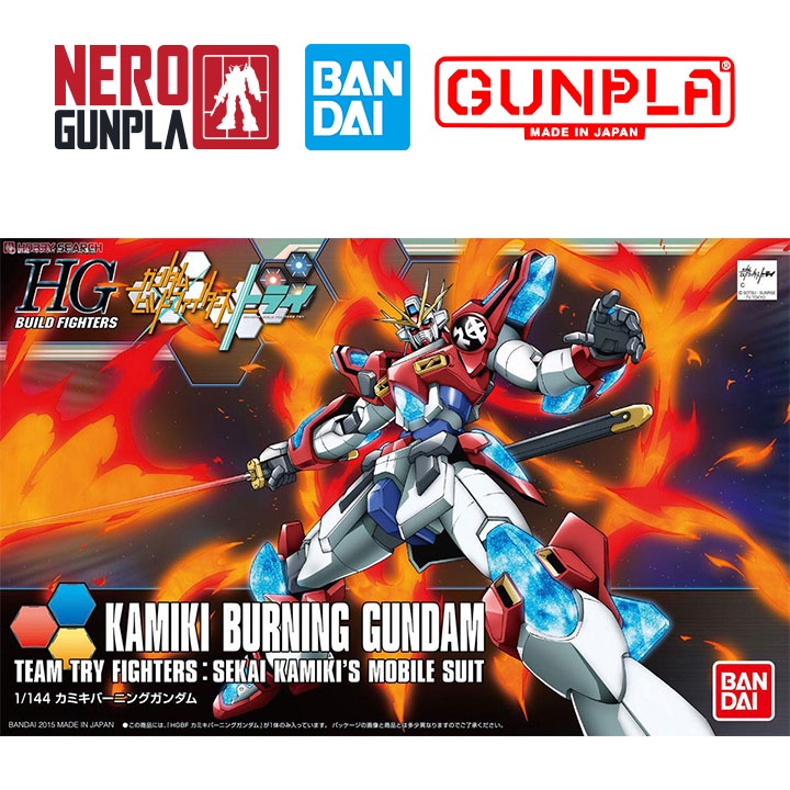 Mô hình lắp ráp bandai gunpla hg bf 1/144 kamiki burning gundam