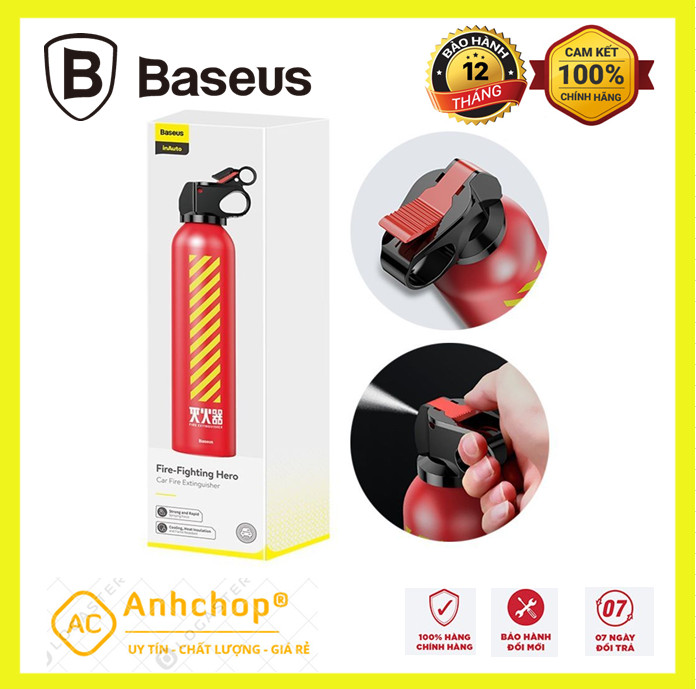 Bình Cứu Hỏa mini Baseus Fire - fighting Hero Car Fire Extinguisher (xịt xa 1.5m - 2m ) LV764