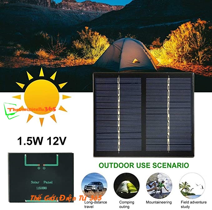 TẤM PIN NĂNG LƯỢNG MẶT TRỜI 12V-1.5W