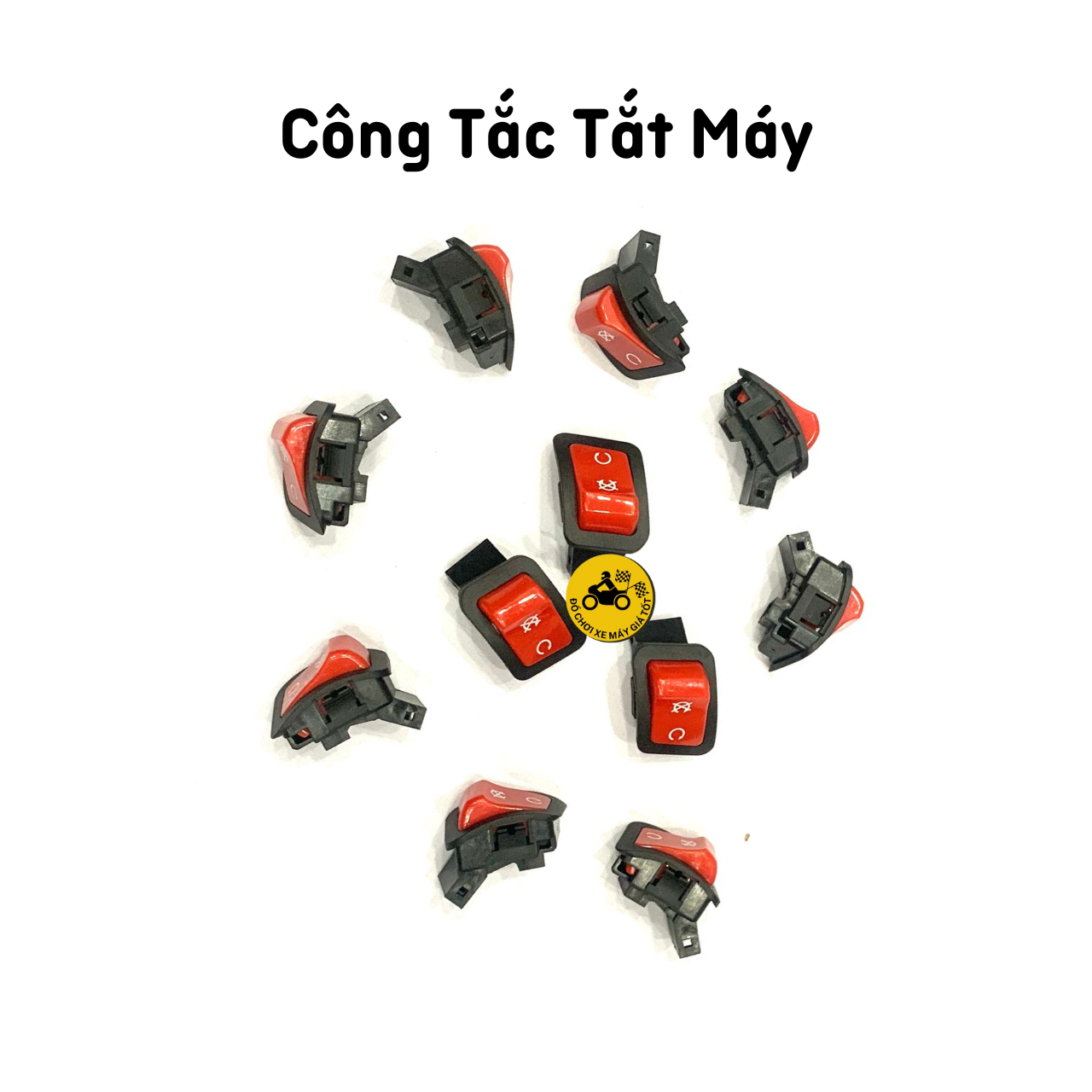 CÔNG TẮC PASSING SH ĐỎ - NÚT ĐỀ ĐỎ LỚN - CÔNG TẮC TẮT ĐÈN PHA COS - CÔNG TẮT MÁY