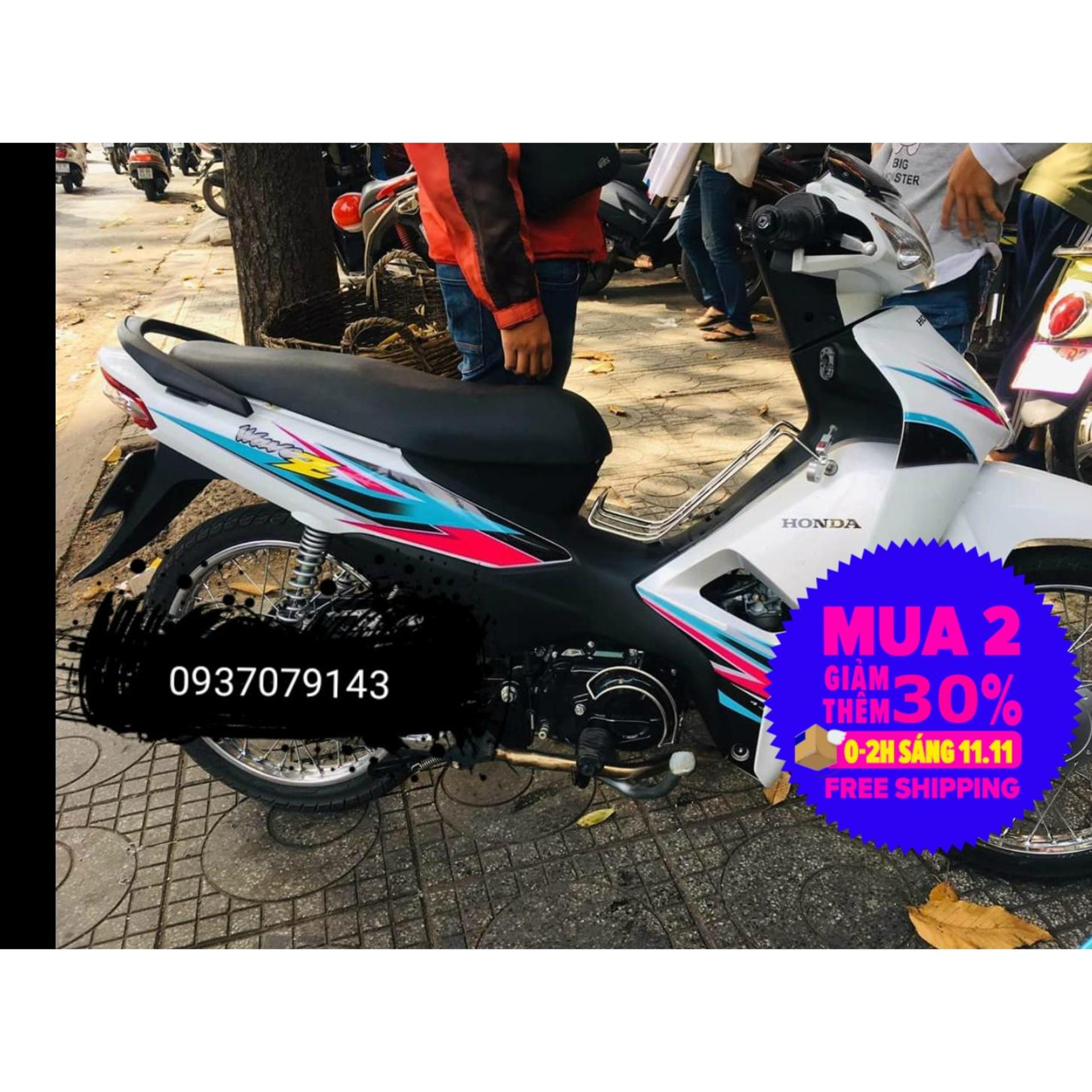 Tem rời wave chữ Z 2017 dán xe trắng