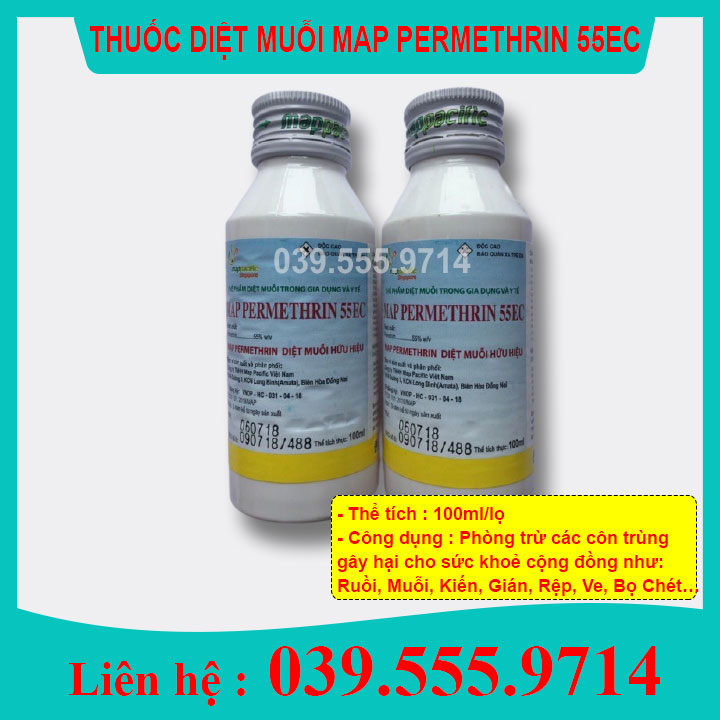 [Chính hãng] Diệt muỗi sinh học Map Permethrin 55EC hàng nhập khẩu- 100ml 100ml