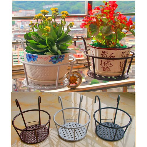 Giỏ Sắt Treo Ban Công Để Chậu Hoa-Loại Đẹp