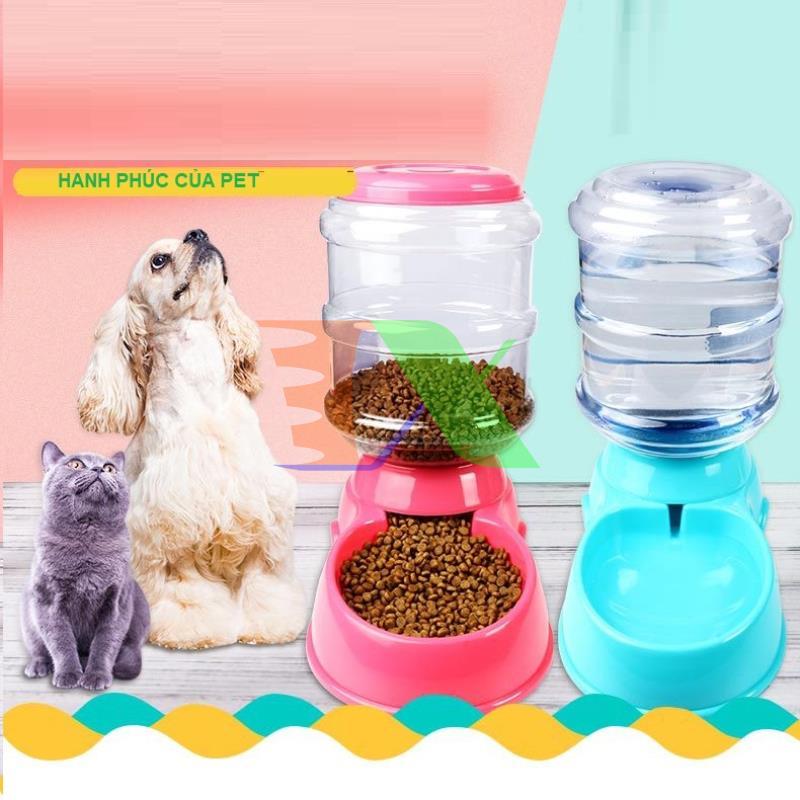 Bộ 2 Khay ăn + uống cho Pet, Chó, Mèo MFD-01, Máng ăn, bát ăn uống cho pet, Sản phẩm chất lượng cao, Khay ăn uống tự động cho Chó Mèo