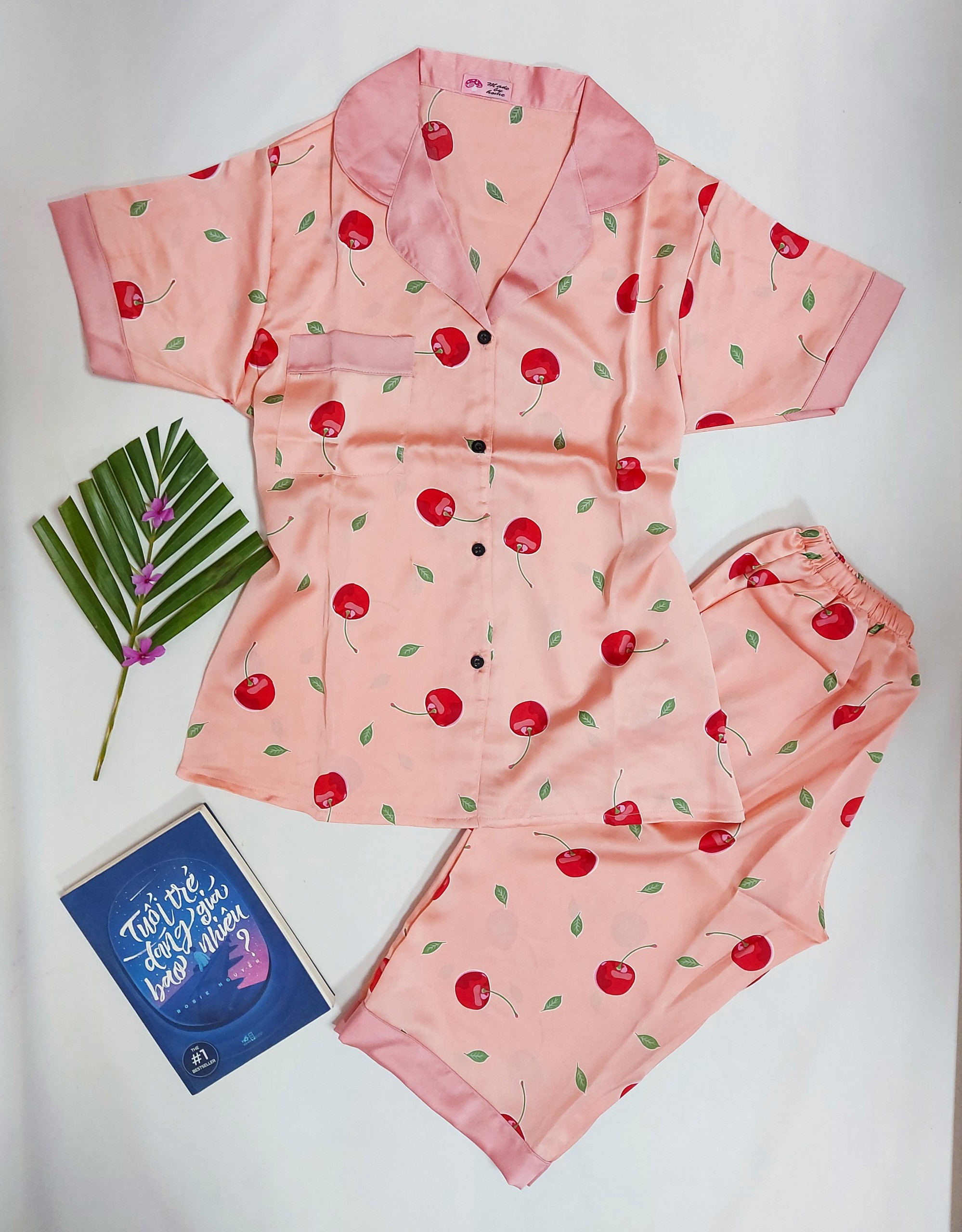 [HCM]Bộ pijama lụa satin CAO CẤP lửng cực mát