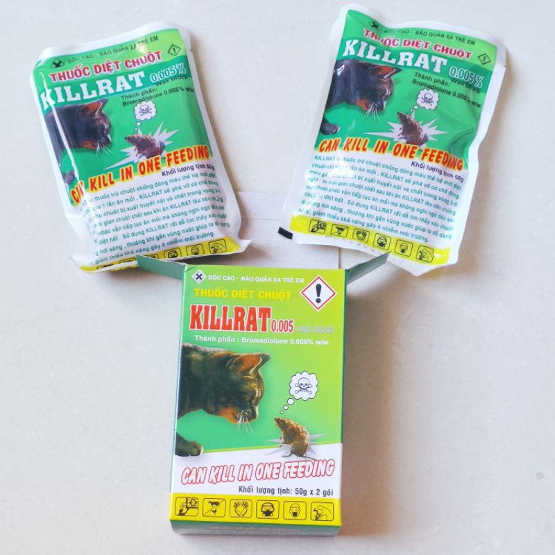 Bán lẻ 1 gói thuốc diệt chuột bả chuột KILLRAT