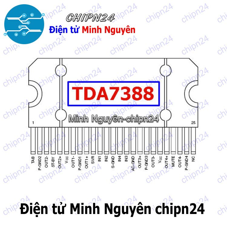 [1 con] (DIP) IC TDA7388 Multiwatt-25 (IC Khuếch đại âm thanh) - HH001969