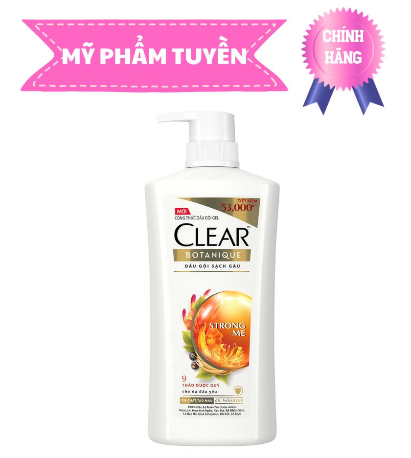 Dầu gội sạch gàu Clear thảo dược 630GR - 900GR
