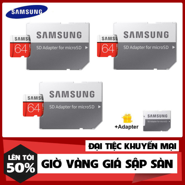 [Hàng Mới Về] Combo 3 Thẻ nhớ MicroSDXC Samsung Evo Plus 64GB U3 4K R1 - Hãng Phân Phối Chính Thức00MB/s W60MB/s - Box Anh New Kèm Adapter New 2021