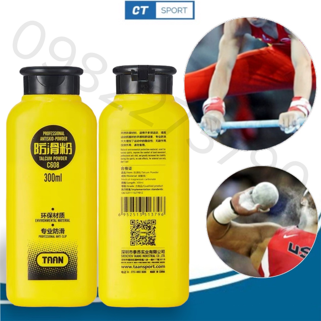 Bột chống trơn thể thao, bột Taan thấm hút mồ hôi cầu lông, tennis, nâng tạ, hỗ trợ tập luyện