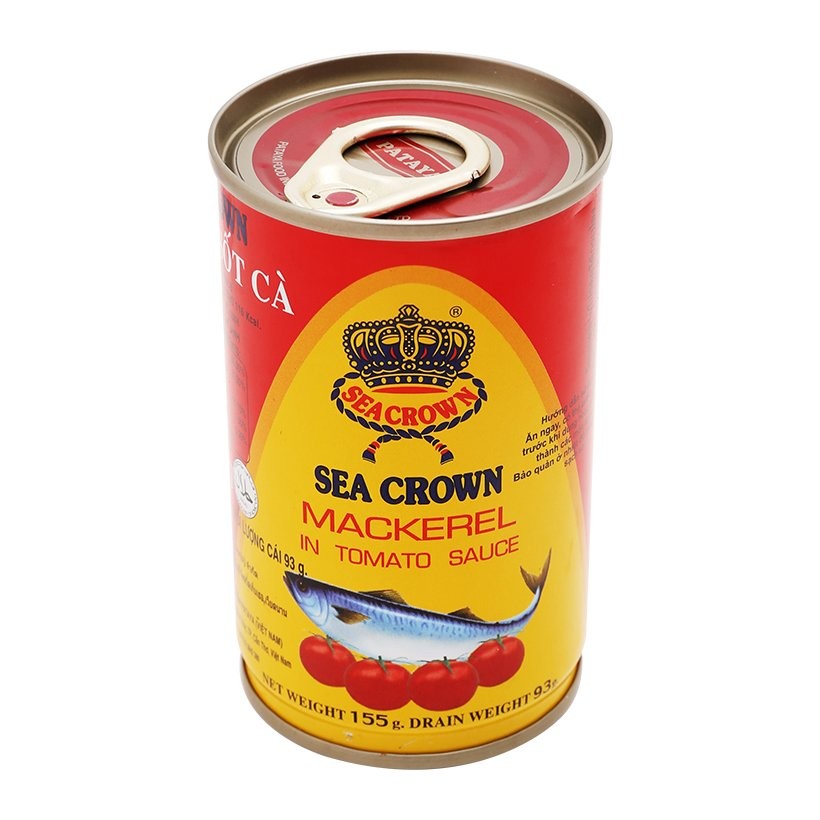 Combo10 Lon Cá nục sốt cà Sea Crown 155g