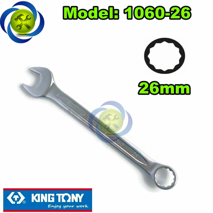 Cờ lê vòng miệng 26mm kingtony 1060-26 dài 305mm