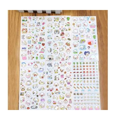 Bộ 6 tấm sticker Thỏ Nghịch - A003