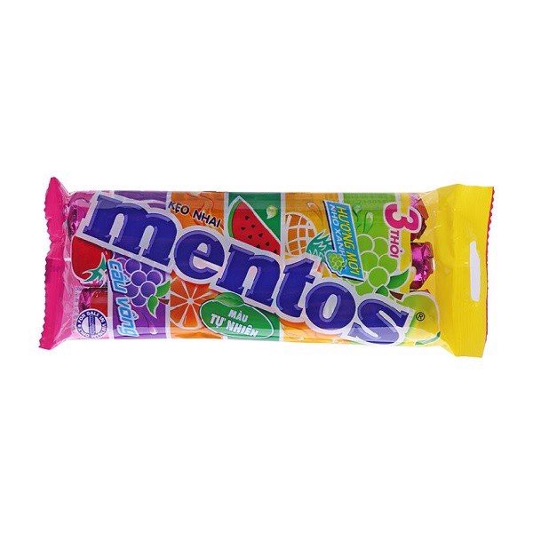 Kẹo Mentos Cầu vồng mini gói  thỏi Mã mới