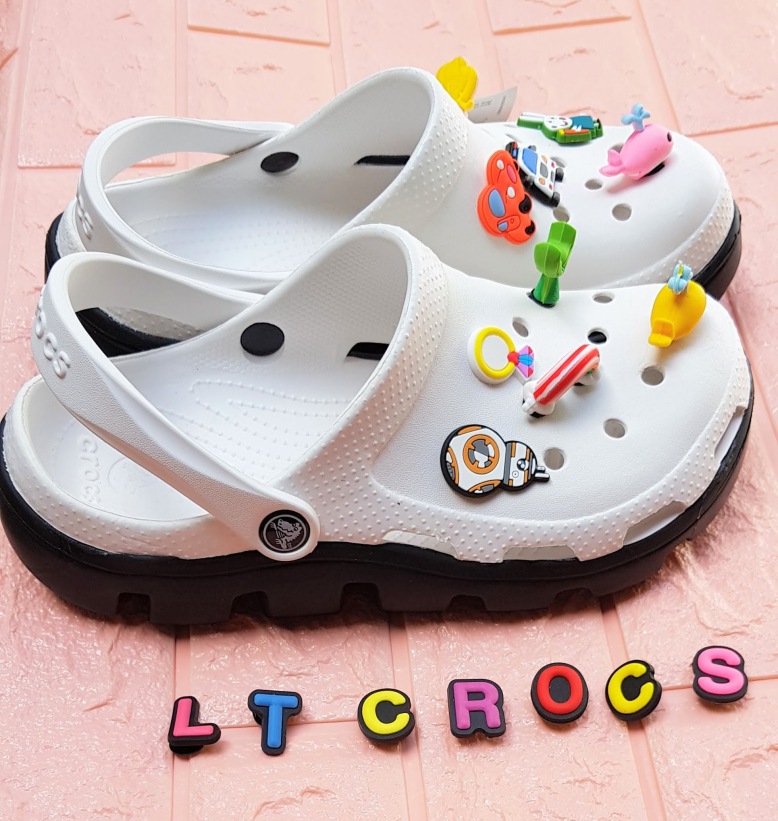 Dép sục Croc.s khủng long unisex cao cấp chất liệu nhựa tế bào êm nhẹ chống hôi chân, đế có rãnh chống trơn trượt, đi mưa không thấm nước DU01 giá rẻ