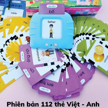 [Quà tặng không bán] Máy đọc thẻ song ngữ Anh Việt cho bé
