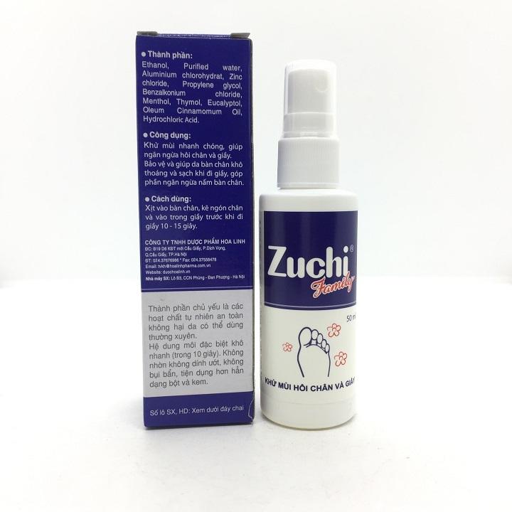 5 Xịt khử mùi giày zuchi family