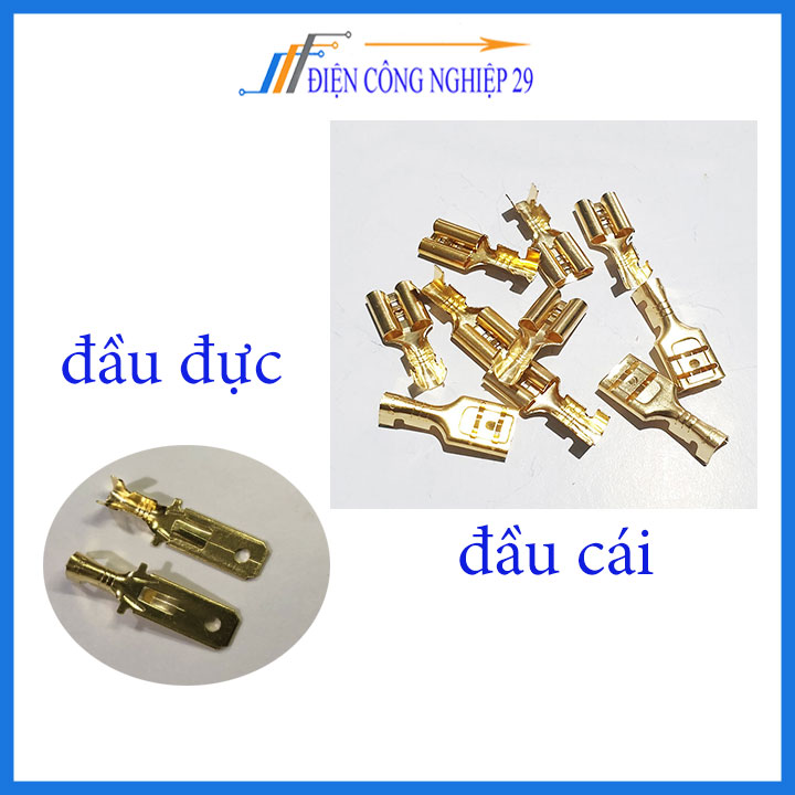 100 cái đầu cốt 4.8 mm 6.3mm cos replay cos cắm - dj622-4.8