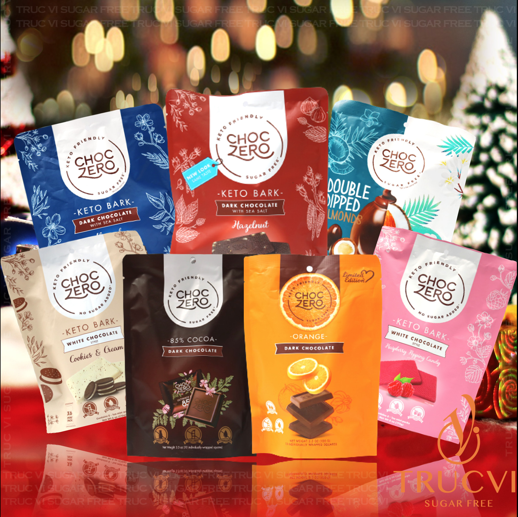 Socola Đen( Dark Chocolate) không đường ChocZero ( keto , eat clean, tiểu đường)