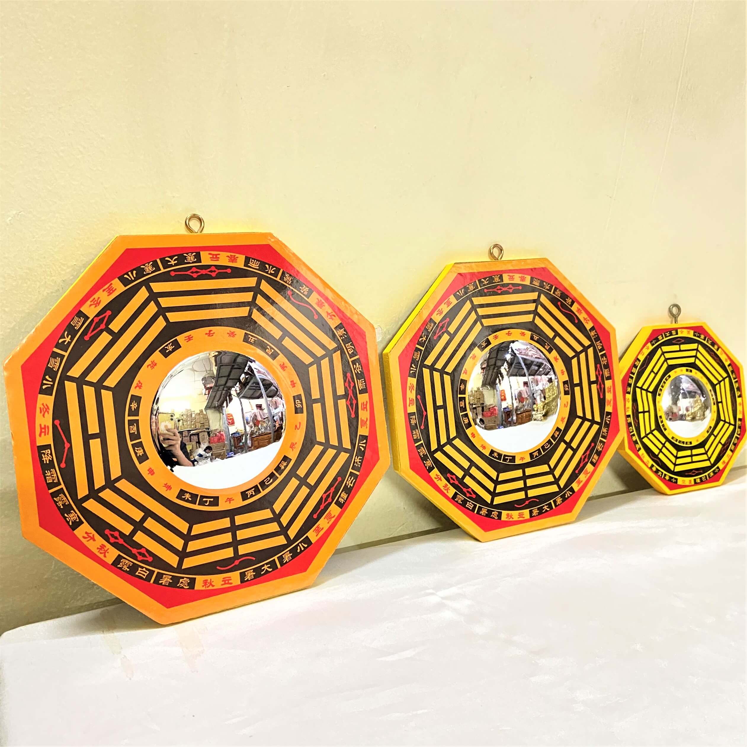 Gương Bát Quái Lồi Phong Thủy 3 Size