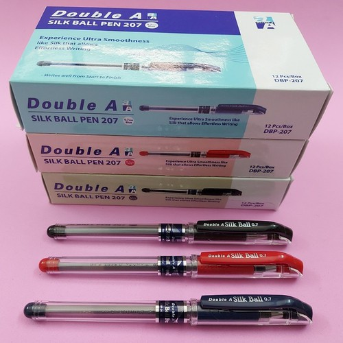 Bút Nước, Bút Gel Có Nắp Double A (Silk Ball Pen 207) Ngòi 0.7mm