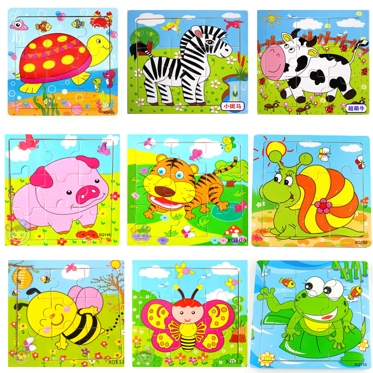 Baby kid wooden puzzle activity educational easel intelligence puzzle toy